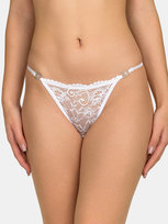 Koronkowe stringi damskie biały S