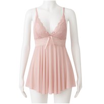 Koronkowy Komplet Bielizna Nocna Damska Piżama Koszulka Halka Stringi