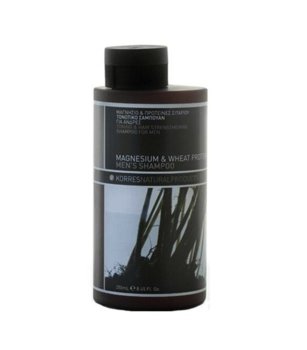 Korres, Men, tonizujący i wzmacniający szampon do włosów z magnezem i proteinami pszenicy, 250 ml - Korres