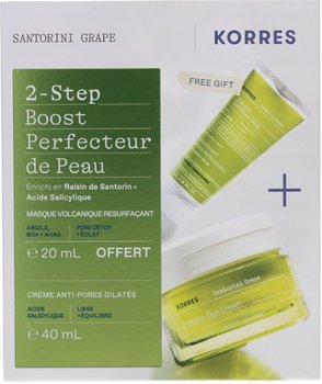 Korres Santorini Grape ZESTAW krem zwężający pory 40 ml + maska 20ml - Korres