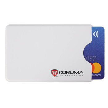 Koruma, Etui antykradzieżowe RFID, białe, 5,9x9 cm - Koruma