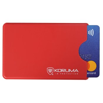 Koruma, Etui antykradzieżowe RFID, czerwone, 5,9x9 cm - Koruma