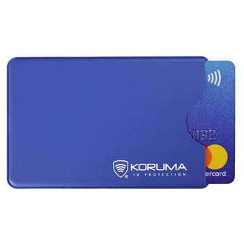 Koruma, Etui antykradzieżowe RFID, niebieskie, 5,9x9 cm - Koruma