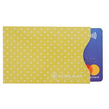 Koruma, Etui na karty RFID, żólte, 5,7x8,8 cm - Koruma