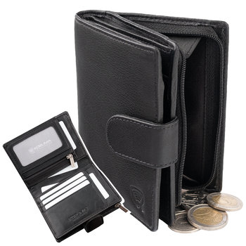 Koruma, Portfel męski skórzany, SM-906GBL, czarny, antyRFID - Koruma