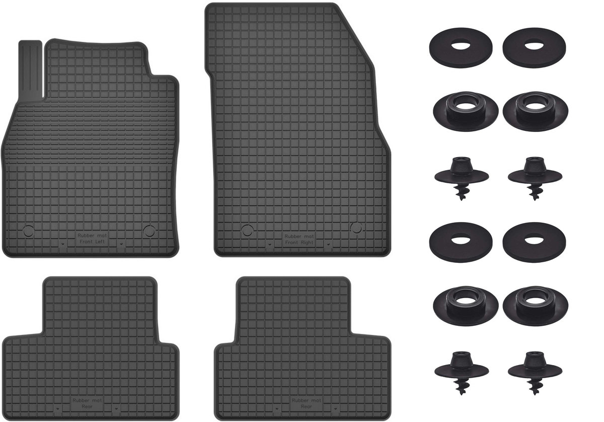 MOTOS Tappetini auto in velluto personalizzato Serie Carbon destinato a Skoda Fabia III 2014-2022 - Premium, Carbon, Rosso Rinfrescate il look della