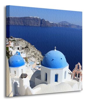 Kościoły na Santorini, Cyklady, Grecja - obraz na płótnie - Nice Wall