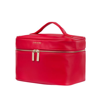 Kosmetyczka Damska Podróżna Duża Pojemna PUCCINI Czerwona QML002 3 - PUCCINI