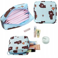 KOSMETYCZKA DAMSKA SASZETKA NA PODPASKI MAKE UP ETUI PODRÓŻNE DO WALIZKI