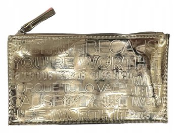 Kosmetyczka Loreal Złota Elegancka i Luksusowa 17cm x 10cm na Suwak - L'oréal Paris