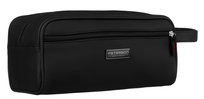 Kosmetyczka męska na suwak czarna klasyczna pojemna uchwyt do przenoszenia na prezent PETERSON