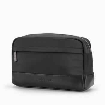Kosmetyczka Męska Podróżna Duża Pojemna Nylon PUCCINI Czarna QML005-1 - PUCCINI