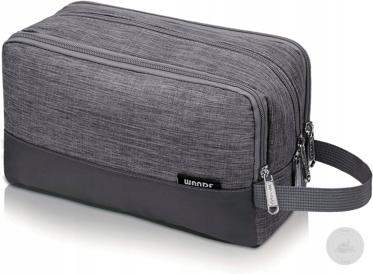 KOSMETYCZKA PODRÓŻNA DARK GREY DO ZAWIESZENIA DUŻA POJEMNA NA KOSMETYKI