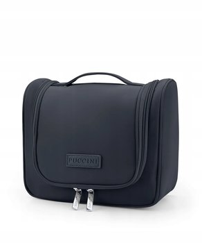 Kosmetyczka Podróżna Z Haczykiem Duża Pojemna Zamek PUCCINI Czarna QML013-1 - PUCCINI