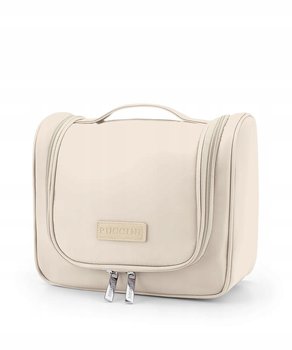 Kosmetyczka Podróżna Z Haczykiem Pojemna Zamek PUCCINI Beżowa QML013-6A - PUCCINI