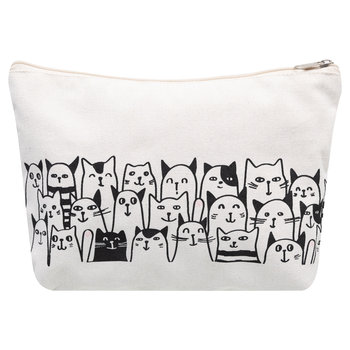 Kosmetyczka, Purrrfect School, Koty, Biała - Empik