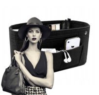 KOSMETYCZKA Wkład Filc TORBA KUFEREK ORGANIZER KOSMETYKI Shopper Szoperka Modena