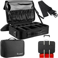 Kosmetyczka Wobell czarny + Torba Papierowa Świąteczna Prezenty 40x32 brokat