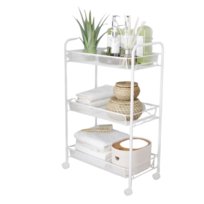 Kosmetyczny Pomocnik Wózek Mobilny Do Manicure Fryzjerski Na Kółkach Biały