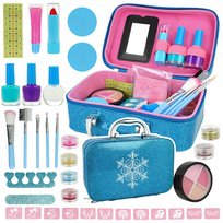 Kosmetyki Zestaw Do Makijażu Dla Dzieci Kuferek Make Up Śnieżynka Paznokcie Z2102