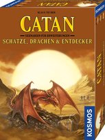 Kosmos 683405 Catan skarby smoki i odkrywcy, scenariusze do rozszerzenia, możliwość grania z rozszerzeniem żeglarzy lub kombinacją rozszerzeń żeglarzy, miast i rycerzy Kosmos