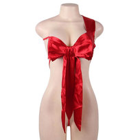  Kostium Bielizna Czerwona Kokarda Body Prezent Walentynki
