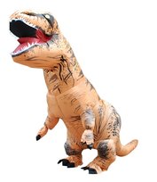 KOSTIUM DINOZAUR strój T-REX gigant, brązowy | przebranie | dmuchany | duży