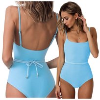 Kostium jednoczęściowy modelujący strój kąpielowy monokini pasek body L Sapphire