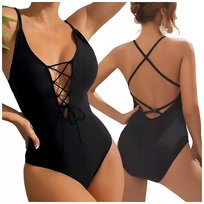 Kostium Kąpielowy Jednoczęściowy, Czarny Modelujący Plus Size, Rozmiar XXL Inna marka