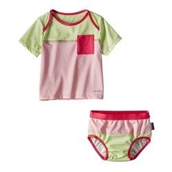 Kostium kąpielowy Patagonia Infant Little Sol Swim Set róż limonka 62 - Patagonia