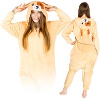 Kostium kigurumi onesie pies pluszowy piżama przebranie unisex ciepłe S Zolta