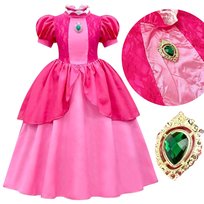 Kostium Peach Princess dla Dziewczynki z Medalionem - M del-sol
