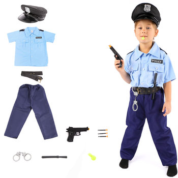 Kostium POLICJANTA 116-122 cm Strój + Akcesoria Dla Chłopca i Dziewczynki - Cogio
