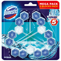 Kostka toaletowa DOMESTOS, Power 5, Ocean, 3x55 g Unilever