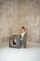 Kostka Wielozadaniowa + krzesełko - szara