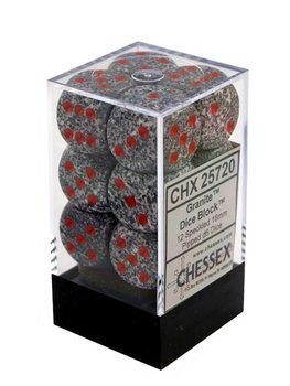 Kostki do gry K6 16mm 12szt. Chessex Granite - Chessex