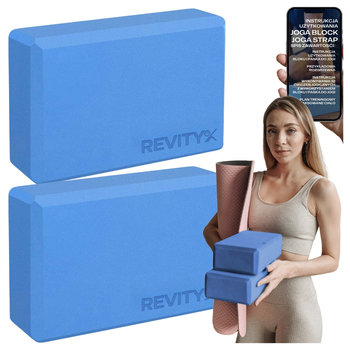 KOSTKI DO JOGI BLOK KLOCEK REVITY EVA 23 x 15 x 7,5 CM 2 szt. - REVITY