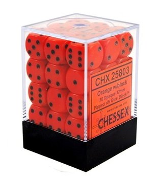 Kostki K6 12mm Chessex Orange 36 szt. +pudełko - Chessex