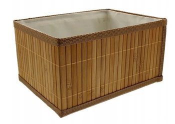 Kosz Bambusowy Koszyk Pojemnik Do Łazienki 24X18 - ZDTRADING