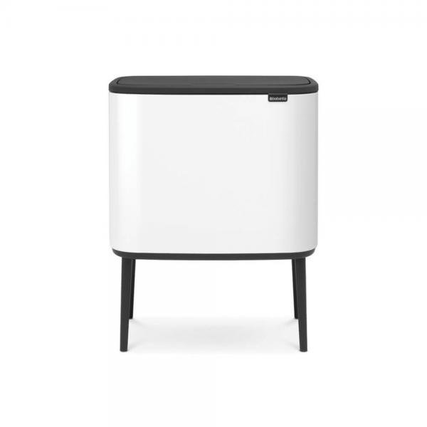 Kosz BRABANTIA, Bo Touch Bin, biało-czarny, 3x11 l