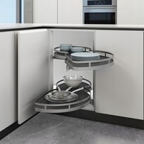 KOSZ CORNER narożny cargo nerka PRAWY 400 cichy ANTRACYT do szafki narożnej