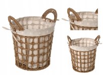 Kosz dekoracyjny koszyk łazienkowy naturalny S