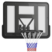 Kosz do koszykówki SPORTNOW z tablicą do użytku zewnętrznego i wewnętrznego, tablica do koszykówki ze stalowym koszem Ø45 cm i siatką, montaż ścienny, 110 x 80 x 75 cm, kolor czarny Inna marka