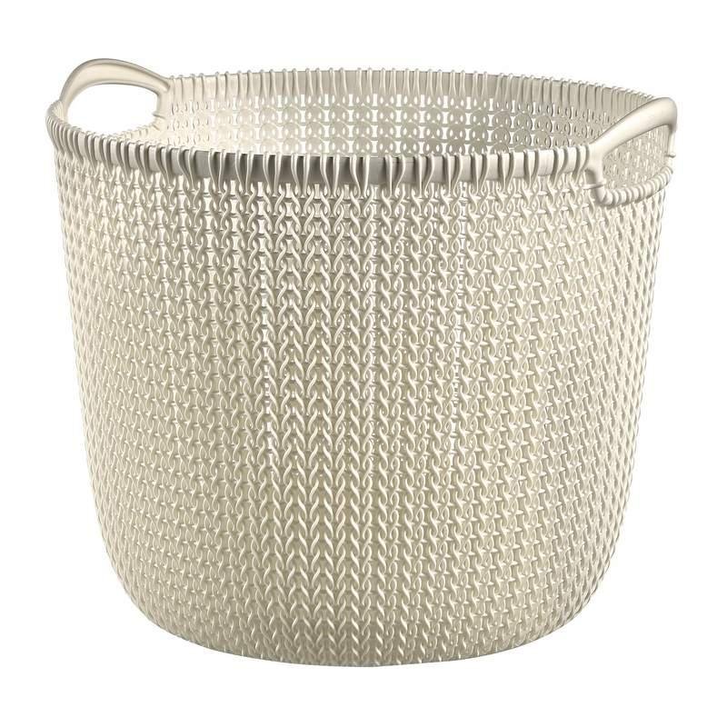 Kosz do przechowywania CURVER Knit, kremowy, L
