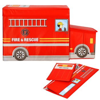Kosz do przechowywania pojemnik na zabawki wóz strażacki - Springos