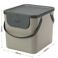 Kosz do segregacji śmieci modułowy Albula 40 l cappucino ROTHO