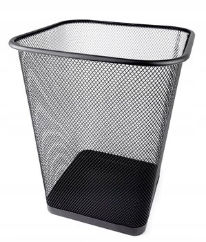 Kosz Kwadratowy Metalowy Na Papier 10L Czarny - Hexagon