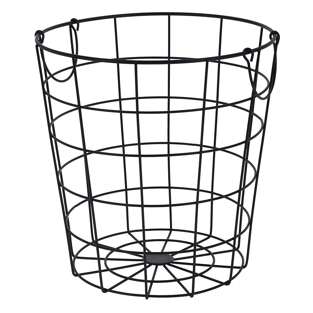 Kosz metalowy Home Styling Collection, czarny, 29 cm