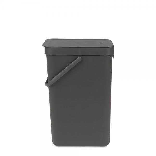 Kosz na śmieci BRABANTIA 'Sort&Go', szary , 16 l