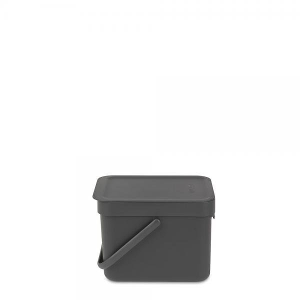 Kosz na śmieci BRABANTIA 'Sort&Go', szary , 6 l